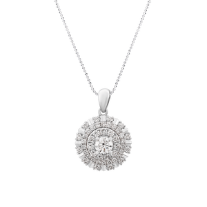 Mặt dây chuyền Kim cương Vàng trắng 14K PNJ DDDDW001696