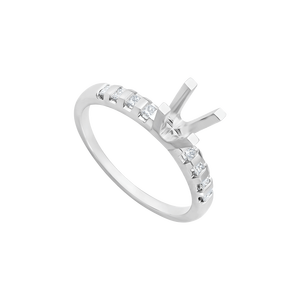 Vỏ nhẫn Kim cương Vàng trắng 18K PNJ 00DDW000651