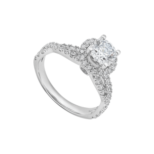 Nhẫn Vàng trắng 10K đính đá ECZ PNJ XMXMW003697