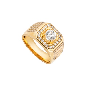 Nhẫn nam Vàng 18K đính đá ECZ PNJ XMXMY001800