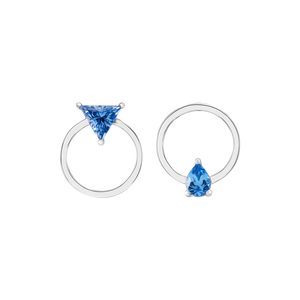 Bông tai Vàng Trắng 10K đính đá Sythetic STYLE By PNJ ZTZTW000007