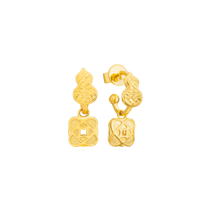 Bông tai Vàng 18K PNJ Kim Bảo Như Ý 0000Y002753