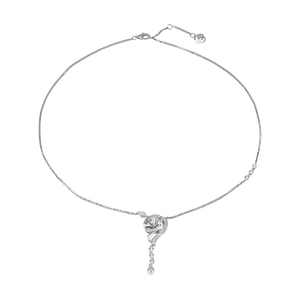 Dây cổ Kim cương Vàng Trắng 14K PNJ Audax Rosa DDDDW000636