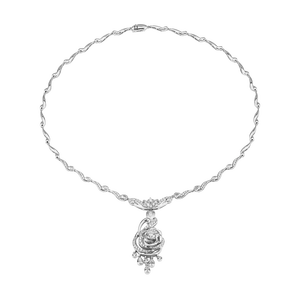 Dây cổ Kim cương Vàng Trắng 14K PNJ Audax Rosa DDDDW000642