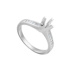 Vỏ nhẫn Kim cương Vàng trắng 18K PNJ 00DDW000203