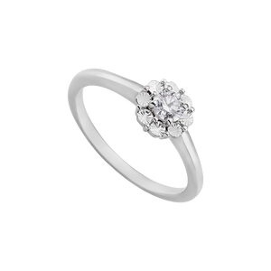 Nhẫn Kim cương Vàng Trắng 14K PNJ DD00W060431