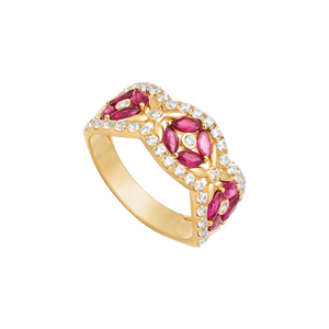 Nhẫn Vàng 18K đính đá Ruby PNJ RBXMY001255