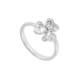 Nhẫn Vàng Trắng Ý 18K Đính đá ECZ PNJ XMXMW004019