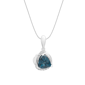 Mặt dây chuyền Vàng trắng 14K đính đá Topaz PNJ TPXMW000420