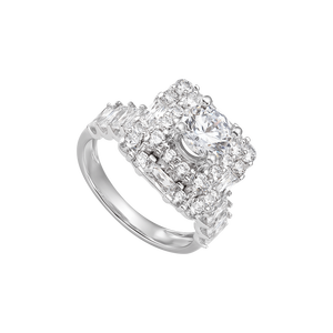 Nhẫn Vàng Trắng 14K đính đá ECZ PNJ XMXMW004695