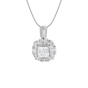 Mặt dây chuyền Vàng Trắng 14K Đính đá ECZ PNJ XMXMW002734