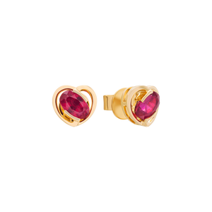 Bông tai Vàng 18K đính đá Ruby PNJ RB00Y000007
