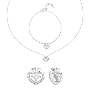 Bộ trang sức Vàng Trắng 10K đính đá ECZ STYLE BY PNJ 00137-00186