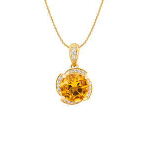 Mặt dây chuyền Vàng 18K đính đá Citrine PNJ CTXMY000103