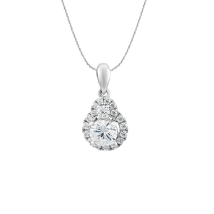 Mặt dây chuyền Vàng trắng 10K đính đá ECZ PNJ XMXMW000445