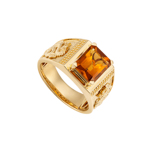 Nhẫn nam Vàng 18K đính đá Citrine PNJ CT00Y000078