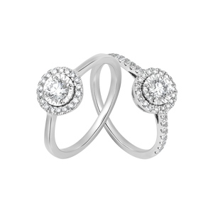 Bộ trang sức Kim cương Vàng Trắng 14K PNJ 060525-060526