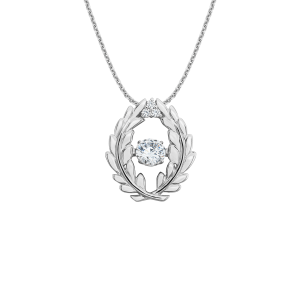 Mặt dây chuyền bạc PNJSilver Retro Forest hình vòng nguyệt quế XMXMK060012