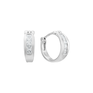 Bông tai Vàng trắng 10K đính đá ECZ PNJ XM00W000101