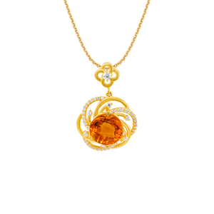 Mặt dây chuyền Vàng 18K đính đá Citrine PNJ CTXMY000109