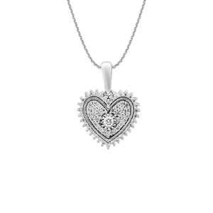 Mặt dây chuyền Kim cương Vàng trắng 14K PNJ DDDDW060395