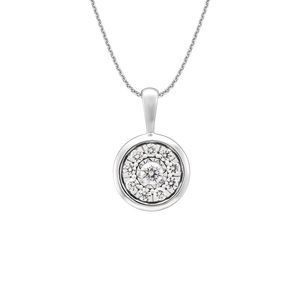 Mặt dây chuyền Kim cương Vàng trắng 14K PNJ DDDDW060396