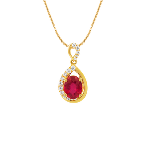 Mặt dây chuyền Vàng 18K đính đá Ruby PNJ RBXMY000153