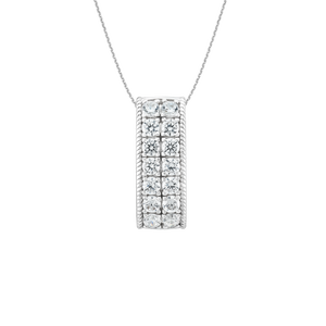 Mặt dây chuyền Vàng trắng 10K đính đá ECZ PNJ XM00W000124