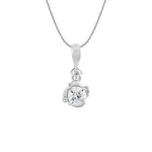 Mặt dây chuyền Vàng trắng 10K đính đá ECZ PNJ XMXMW000405