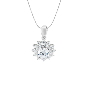 Mặt dây chuyền Vàng trắng 10K đính đá ECZ PNJ XMXMW000410