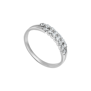 Nhẫn Vàng trắng 10K đính đá ECZ PNJ XM00W000058