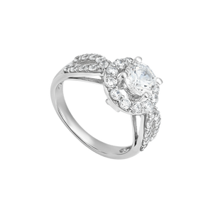 Nhẫn Vàng trắng 10K đính đá ECZ PNJ XMXMW000094