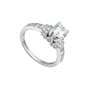 Nhẫn Vàng trắng 10K đính đá ECZ PNJ XMXMW000173