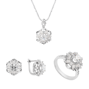 Bộ trang sức Vàng Trắng 10K PNJ 00173-02544