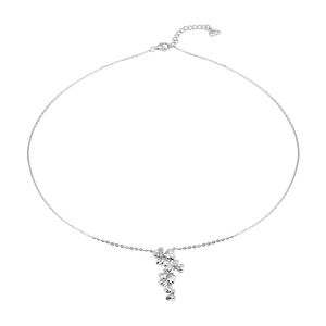 Dây cổ Vàng Trắng Ý 18K Đính đá ECZ PNJ XMXMW000367