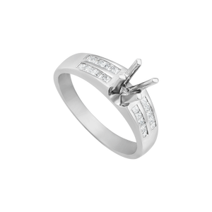 Vỏ nhẫn Kim cương Vàng trắng 18K PNJ 00DDW000225