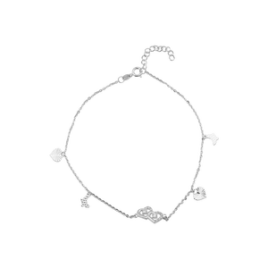 Lắc chân Vàng trắng Ý 18K PNJ XMXMW000252