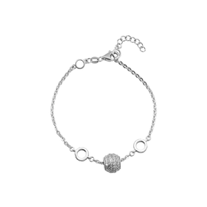 Lắc tay Vàng trắng 10K đính đá ECZ PNJ XM00W000060