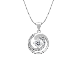 Mặt dây chuyền Vàng trắng 10K đính đá ECZ PNJ XMXMW000433