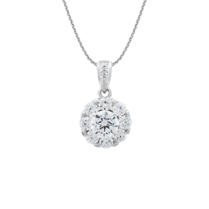 Mặt dây chuyền Vàng trắng 10K đính đá ECZ PNJ XMXMW000435