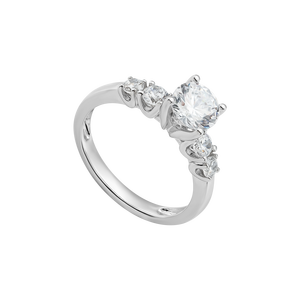 Nhẫn Vàng trắng 10K đính đá ECZ PNJ XMXMW000174