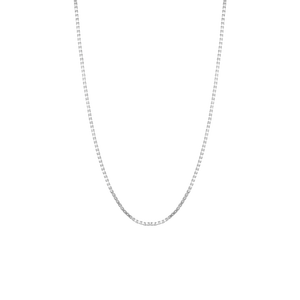 Dây chuyền Vàng trắng Ý 18K PNJ dây hộp vuông 0000W000249