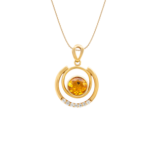 Mặt dây chuyền Vàng 18K đính đá Citrine PNJ CTXMY000132