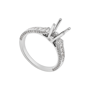 Vỏ Nhẫn Kim cương Vàng Trắng 18K PNJ 00DDW006991