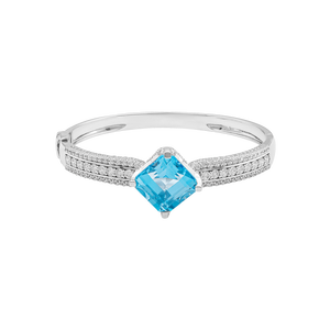 Vòng tay Vàng trắng 14K đính đá Topaz PNJ TPXMW000096