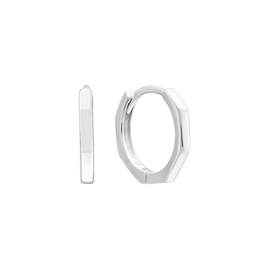 Bông tai bạc PNJSilver khoen góc cạnh 0000W060007