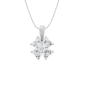 Mặt dây chuyền bạc đính đá PNJSilver cỏ bốn lá XMXMK000067