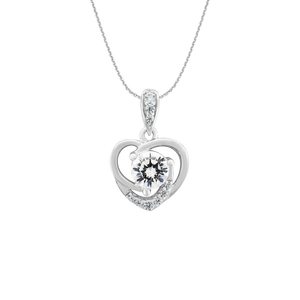 Mặt dây chuyền bạc đính đá PNJSilver hình trái tim XMXMK000122