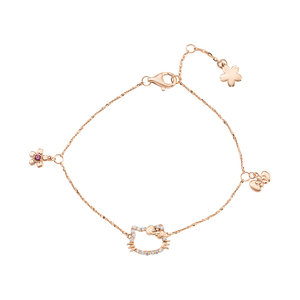 Lắc tay Vàng 14K Đính đá synthetic PNJ ❤️ HELLO KITTY ZTXMX000006