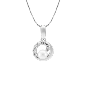 Mặt dây chuyền bạc đính ngọc trai PNJSilver PFXMK000007